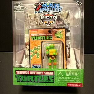 Super Impulse TMNT Micro Figure Kids OS Green New Michelangelo World's Smallest